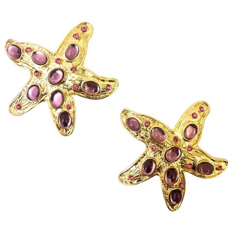 versace starfish earrings